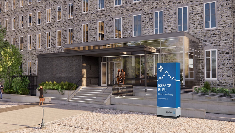 L'entrée de l'Espace bleu de la Capitale-Nationale à la Cité du Séminaire.