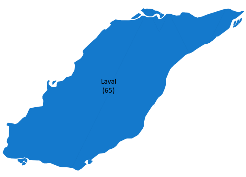 Carte de Laval en 2022