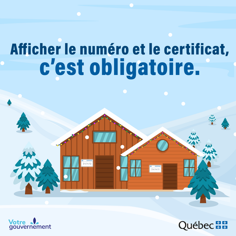 Afficher le numéro et le certificat, c'est obligatoire.