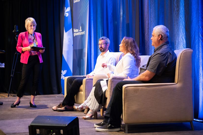 Sylvie Bernier, Émile Tremblay, Liliana Roméro et Marc Bernier