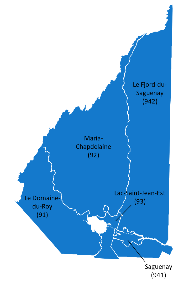 Carte de l'Abitibi-Témiscamingue en 2022