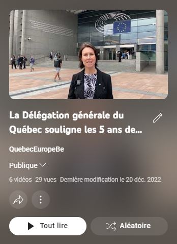 La Déléguée générale du Québec à Bruxelles, Geneviève Brisson