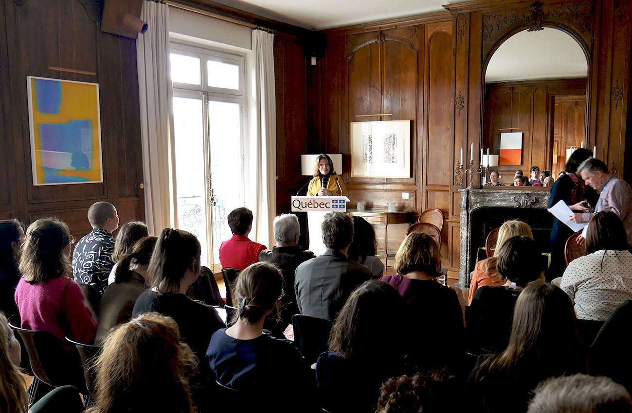 Conversations sur les coopérations muséales France-Québec à la Résidence officielle de la déléguée générale du Québec à Paris, Michèle Boisvert.