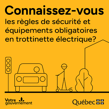Regles de securite pour les trottinettes electriques et d autres types d appareils de transport personnel motorises le projet pilote se poursuit Gouvernement du Quebec