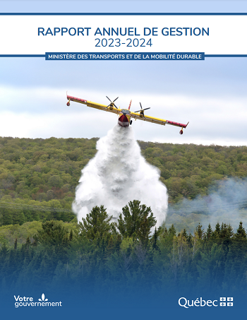 Page couverture du Rapport annuel de gestion 2023-2024.