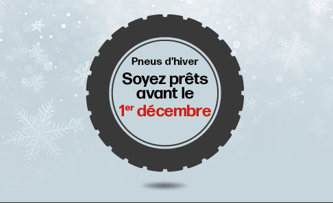 Pneus d'hiver, soyez prêts avant le 1er décembre.