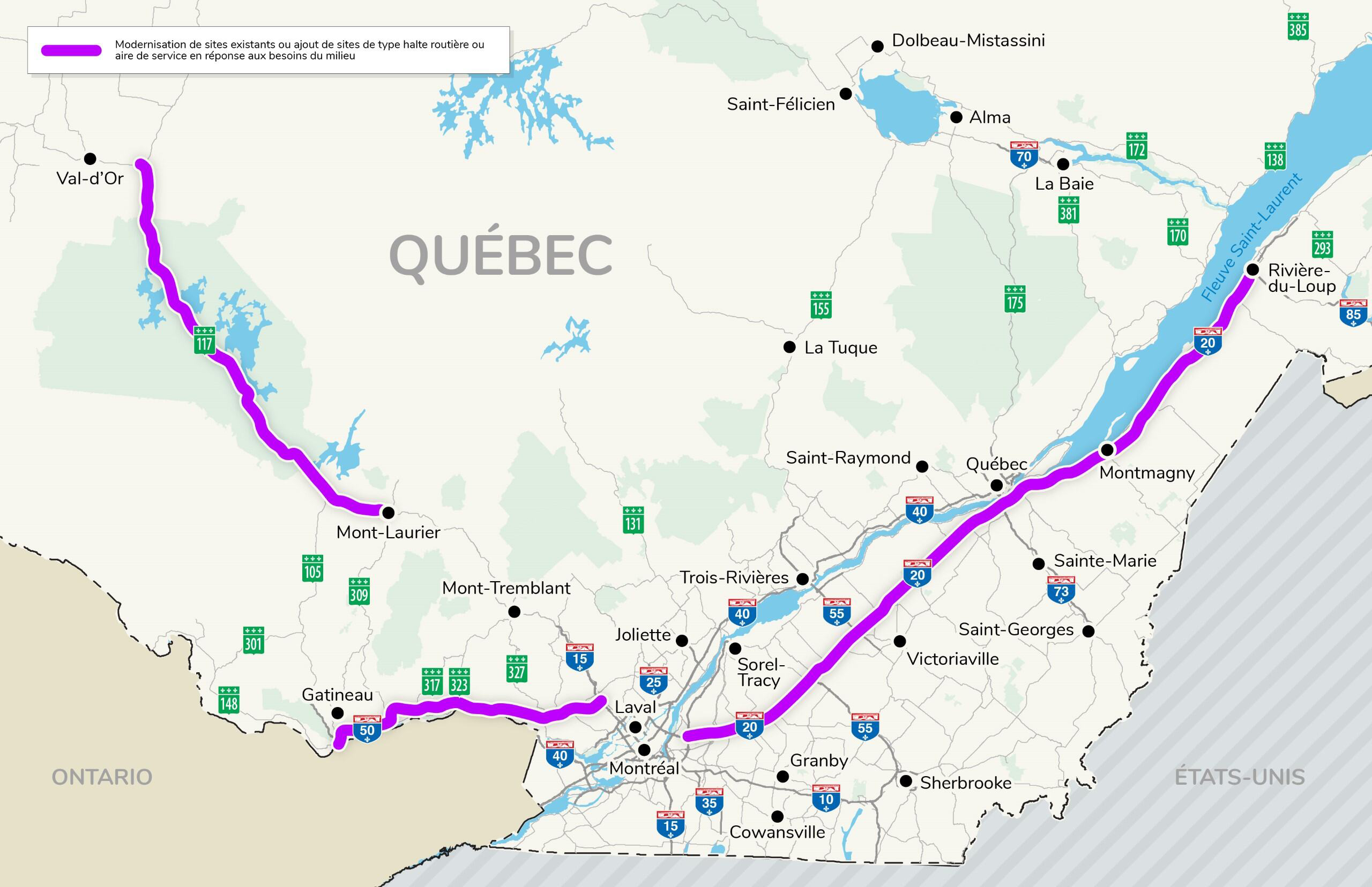 Trouver une halte routière Gouvernement du Québec
