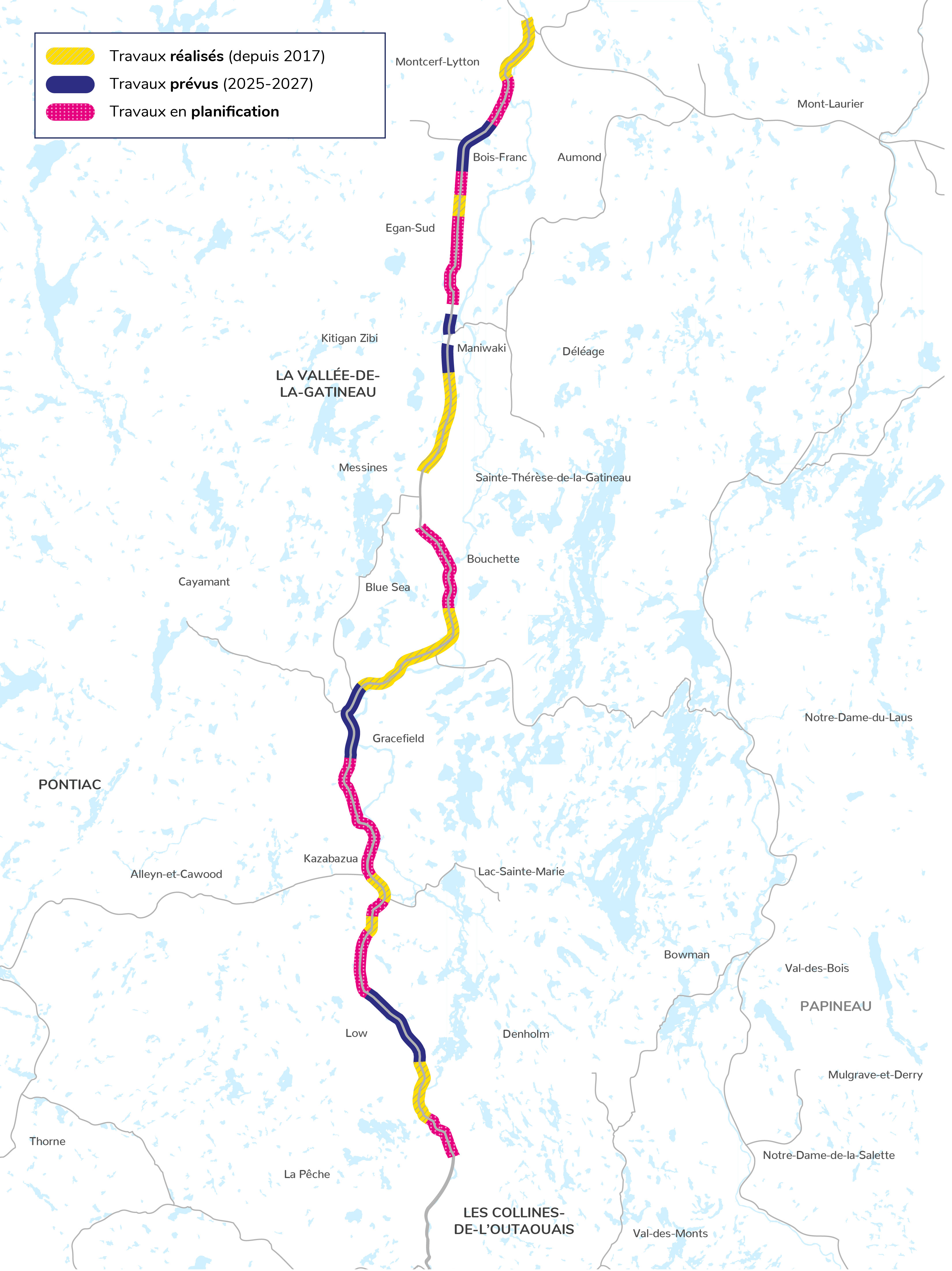 Travaux d’amélioration de la route 105 Gouvernement du Québec