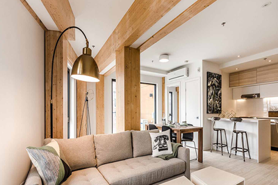 Vue intérieure d'un appartement