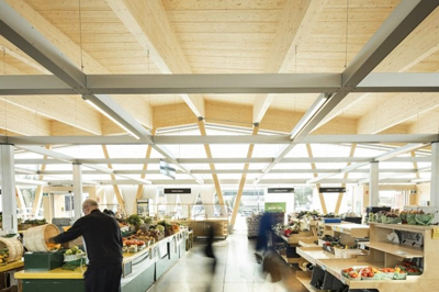 Vue intérieure du marché