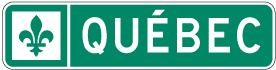 Panneau installé sur les routes secondaires indiquant l'entrée à l’intérieur des limites provinciales du Québec Panneau installé sur les routes secondaires indiquant l'entrée à l’intérieur des limites provinciales du Québec